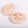 Bierdeckel aus Holz - Ø 95 mm - mit Gravur "Mein Bierdeckel - Prost!"